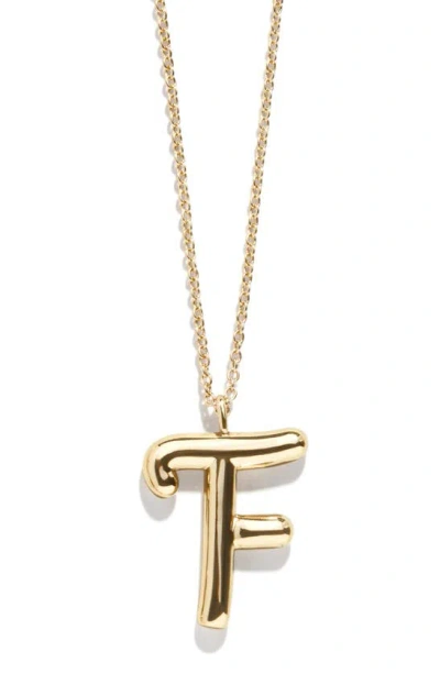 Baublebar Bubble Initial Necklace In Gold