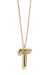 Baublebar Bubble Initial Necklace In Gold T