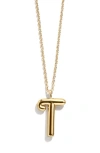 Baublebar Bubble Initial Necklace In Gold