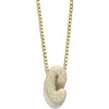 Baublebar Bubble Initial Pendant Necklace In Gold