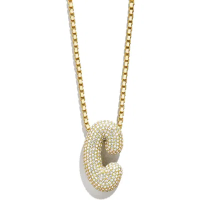 Baublebar Bubble Initial Pendant Necklace In Gold