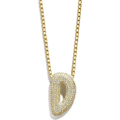 Baublebar Bubble Initial Pendant Necklace In Clear D