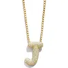 Baublebar Bubble Initial Pendant Necklace In Gold