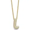 Baublebar Bubble Initial Pendant Necklace In Gold
