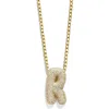 Baublebar Bubble Initial Pendant Necklace In Gold