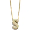 Baublebar Bubble Initial Pendant Necklace In Gold