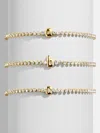 Baublebar Bubble Initial Tennis Bracelet In Gold