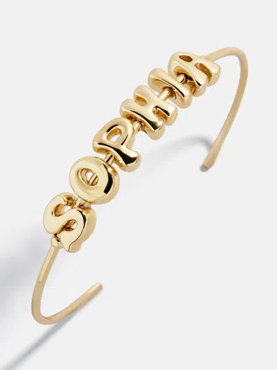 Baublebar Bubble Letter Custom Cuff Bracelet In Gold