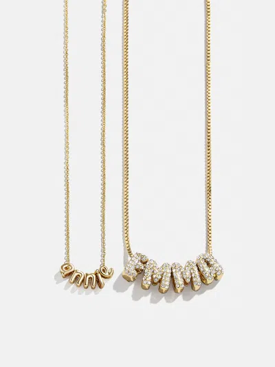Baublebar Bubble Letter Custom Necklace In Gold