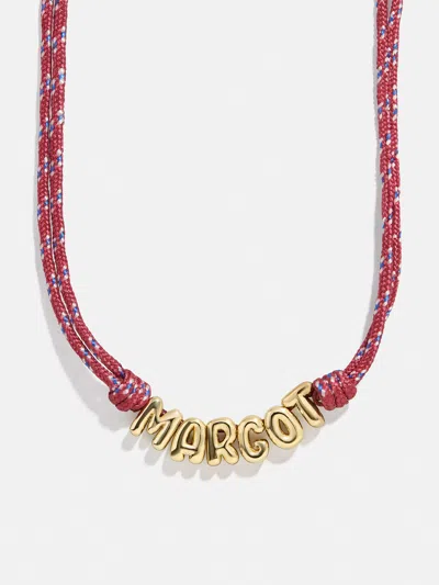 Baublebar Bubble Letter Custom Paracord Necklace In Red