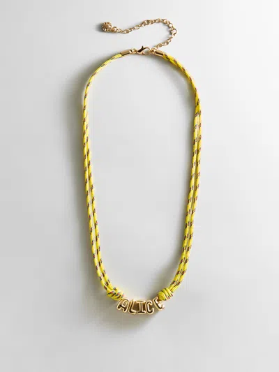 Baublebar Bubble Letter Custom Paracord Necklace In Gold