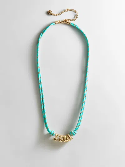 Baublebar Bubble Letter Custom Paracord Necklace In Gold