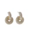 Baublebar Camilla Circle Charm Huggie Hoop Earrings In Gold Tone In Gold/white