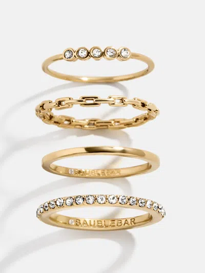 Baublebar Camille Waterproof Ring Set In Gold