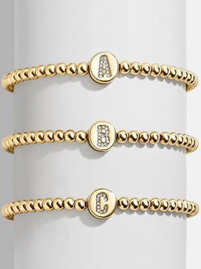 Baublebar Carmen Initial Disc Pisa Bracelet In Gold