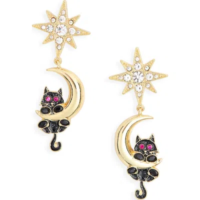Baublebar Cat & Moon Drop Earrings In Multi