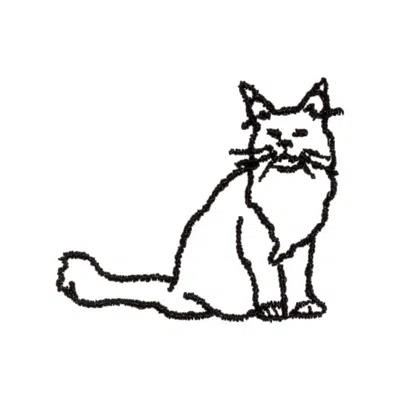 Baublebar Cat Icon In Black