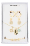 Baublebar Celestial 4-pack Earrings, Necklace & Bracelet Set In Transparent