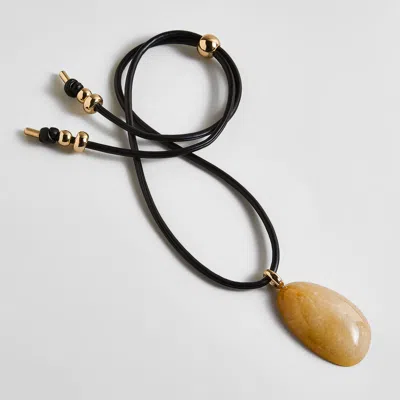 Baublebar Chase Semi-precious Pendant Necklace In Black