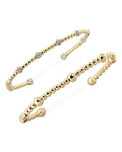 Baublebar Chloe Pave Beaded Cuff Bracelet In Gold Tone, Set Of 2