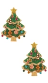 Baublebar Christmas Tree Statement Earrings In Multi