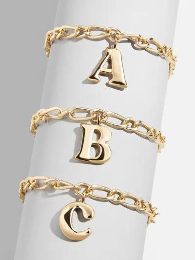 Baublebar Chunky Charm Initial Bracelet In Gold