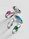 Baublebar Cigar Band Custom Birthstone Ring In Silver