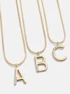 Baublebar Classic Initial Necklace In Gold