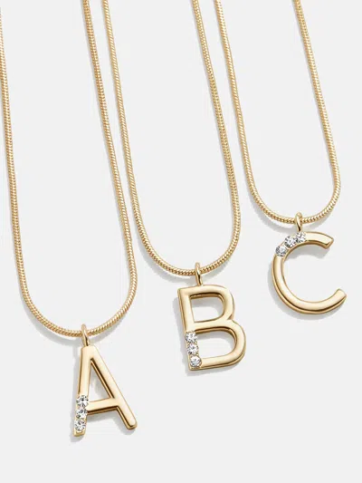 Baublebar Classic Initial Necklace In Gold
