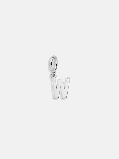 Baublebar Classic Silver Initial Cluster Charm In Neutral