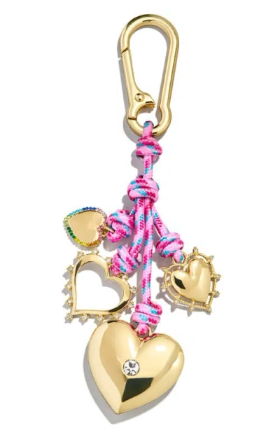 Baublebar Cluster Heart Cord Key Ring Bag Charm In Gold