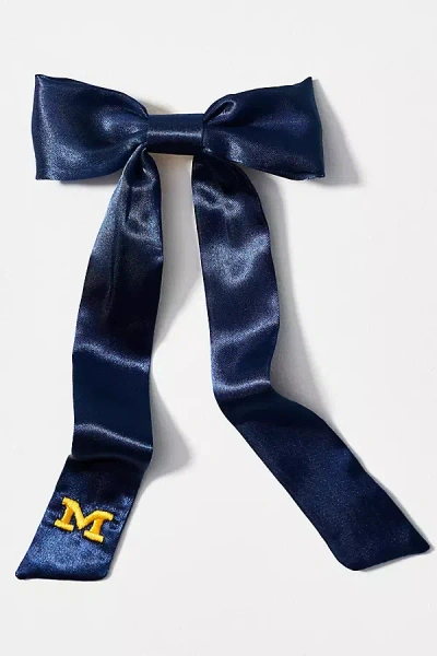 Baublebar College Satin Hair Bow In Blue