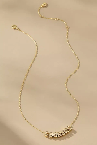 Baublebar College Slogan Bubble Necklace In Gold