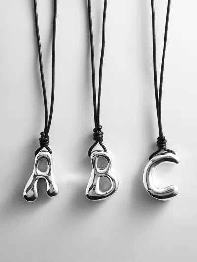 Baublebar Cord Initial Necklace In Metallic