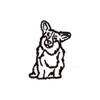 Baublebar Corgi Icon In Black