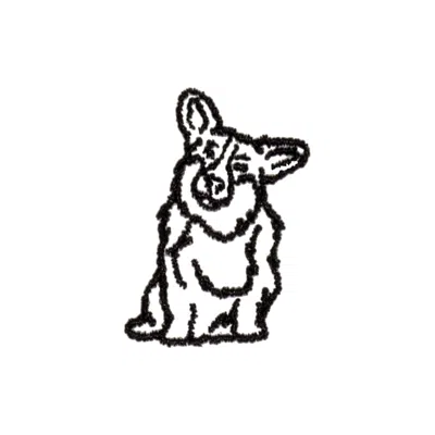 Baublebar Corgi Icon In Black