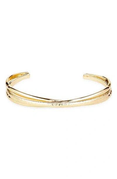 Baublebar Crossover Bangle Bracelet In Gold