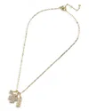 Baublebar Crystal & Heart Cluster Pendant Necklace In Gold Tone, 18-20 In Clover