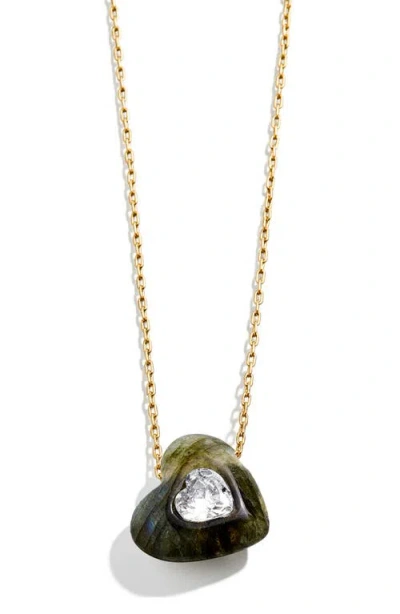Baublebar Crystal Heart Pendant Necklace In Black