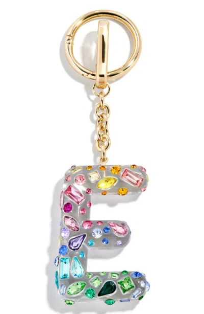 Baublebar Crystal Initial Key Ring Bag Charm In Gold