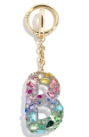 Baublebar Crystal Initial Key Ring Bag Charm In Gold