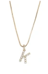 Baublebar Crystal Initial Pendant Necklace In Gold
