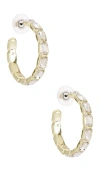 Baublebar Crystal Lined Hoop Earrings In 골드
