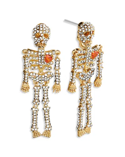 Baublebar Crystal Skeleton Drop Earrings In Gold