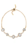 Baublebar Crystal Station Slider Bracelet In Transparent