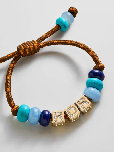 Baublebar Custom Block Letter Semi-precious Paracord Bracelet In Neutral
