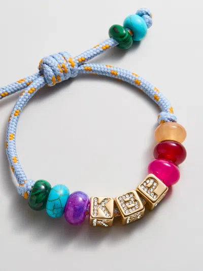 Baublebar Custom Block Letter Semi-precious Paracord Bracelet In Green