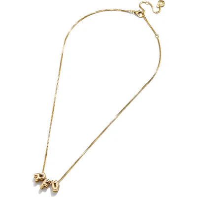 Baublebar Custom Bubble Letter Pendant Necklace In Gold
