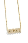 Baublebar Custom Bubble Monogram Necklace In Clear