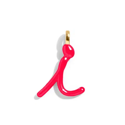 Baublebar Custom Cherry Red Enamel Script Letter Charm